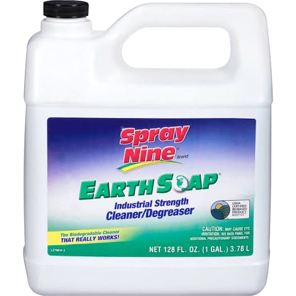Spray Nine Earth Soap Cleaner, Degreaser, Bio-Based, 1 Gallon, Clear PTX27901 - main